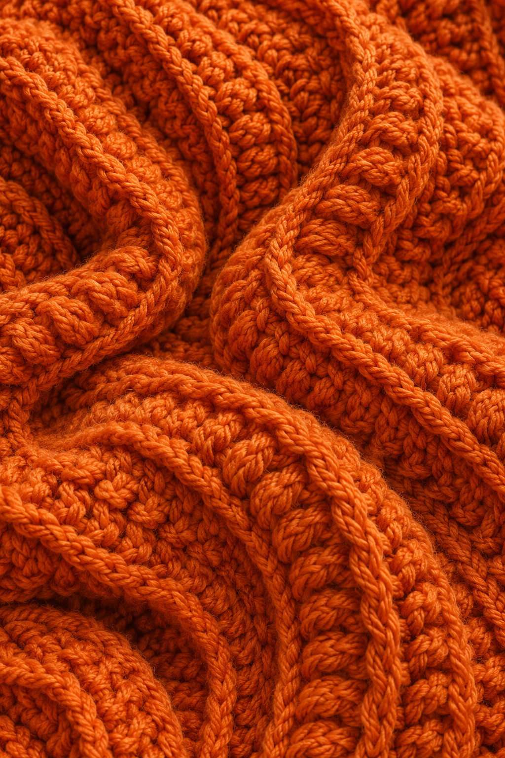 Raised pumpkin crochet texture