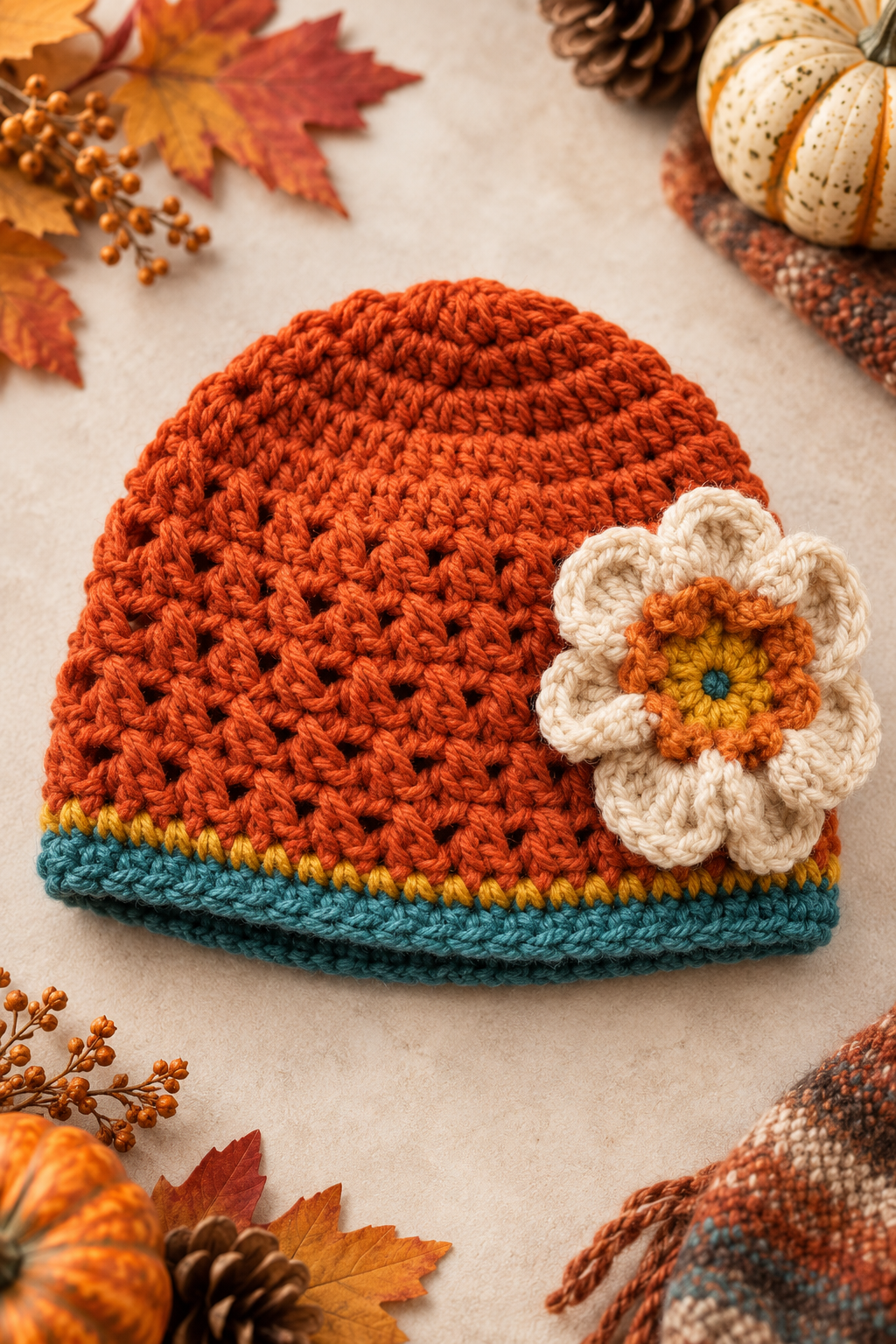 fall crochet beanie pattern: shape a comfortable brim