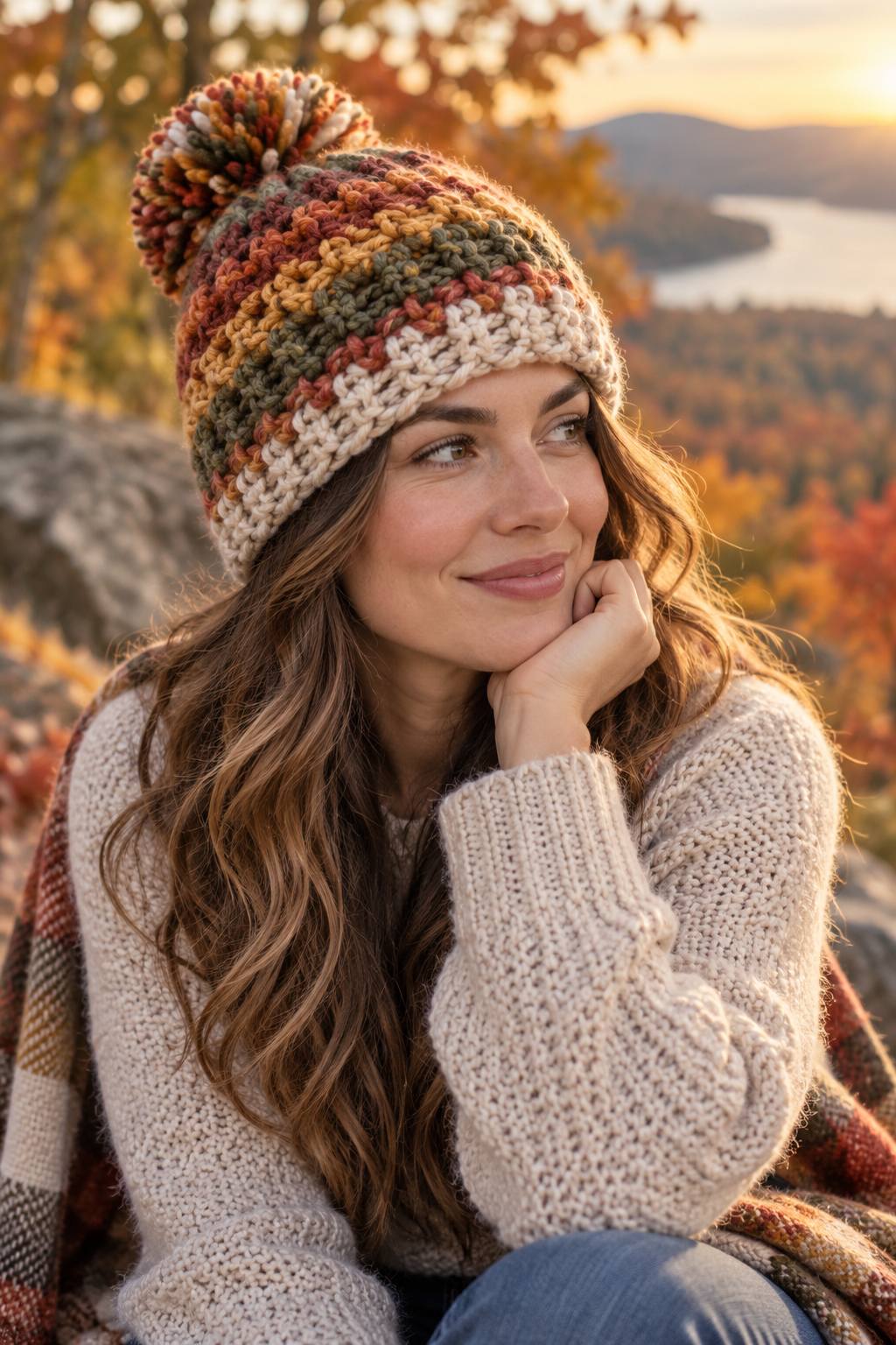 faux knit beanie crochet pattern adult fit