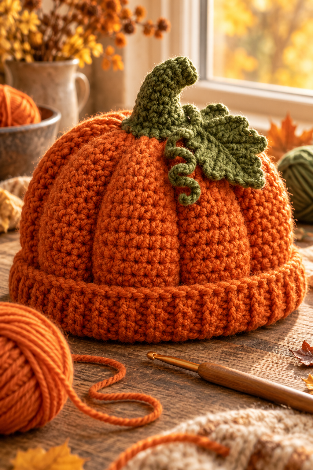 Crochet pumpkin hat pattern idea 3
