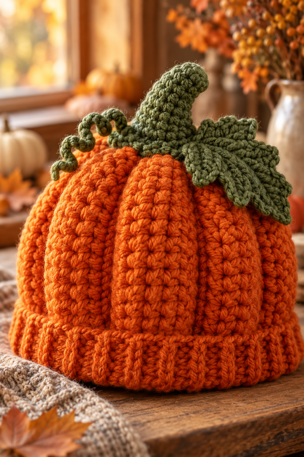 Crochet pumpkin hat pattern idea 4