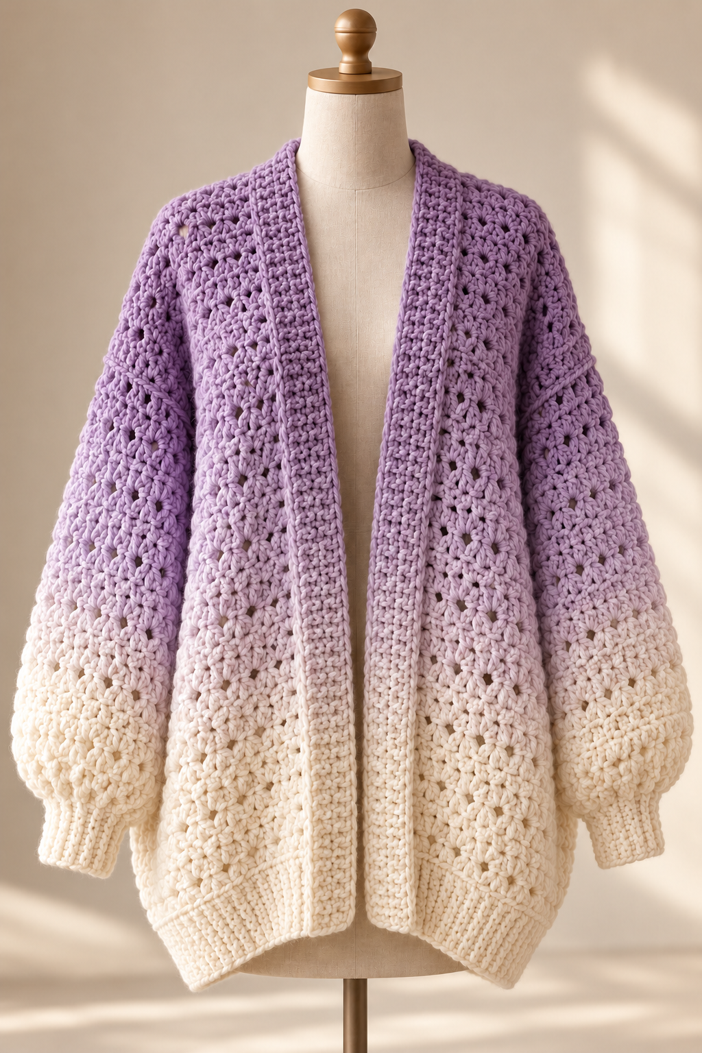 halo hugs cardigan crochet pattern detail: read the halo hugs silhouette