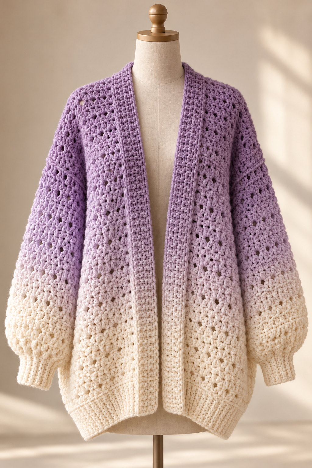 halo hugs cardigan crochet pattern detail: plan the cardigan fit