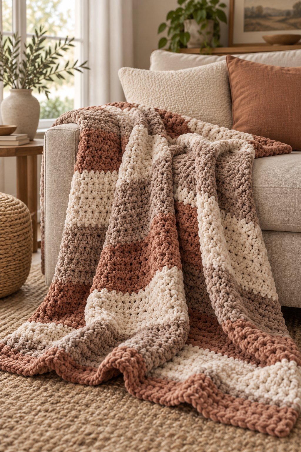 how to crochet afghan keep plush yarn manageable