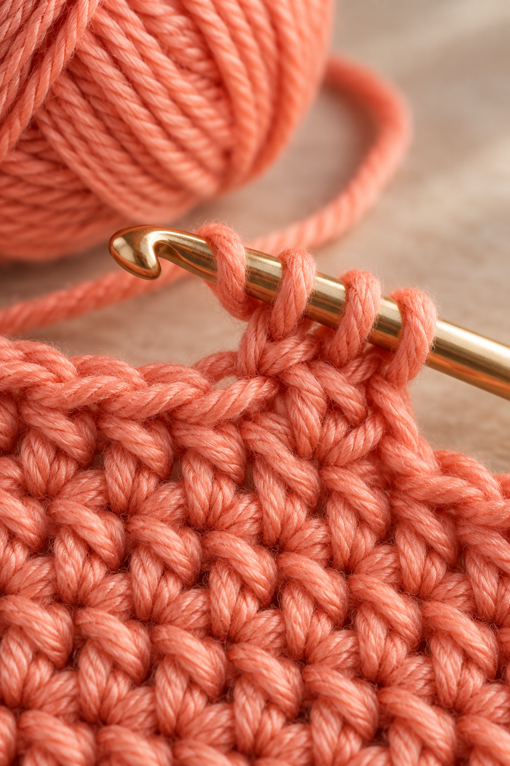 Learn how to crochet for beginners by watching clear single crochet loops form