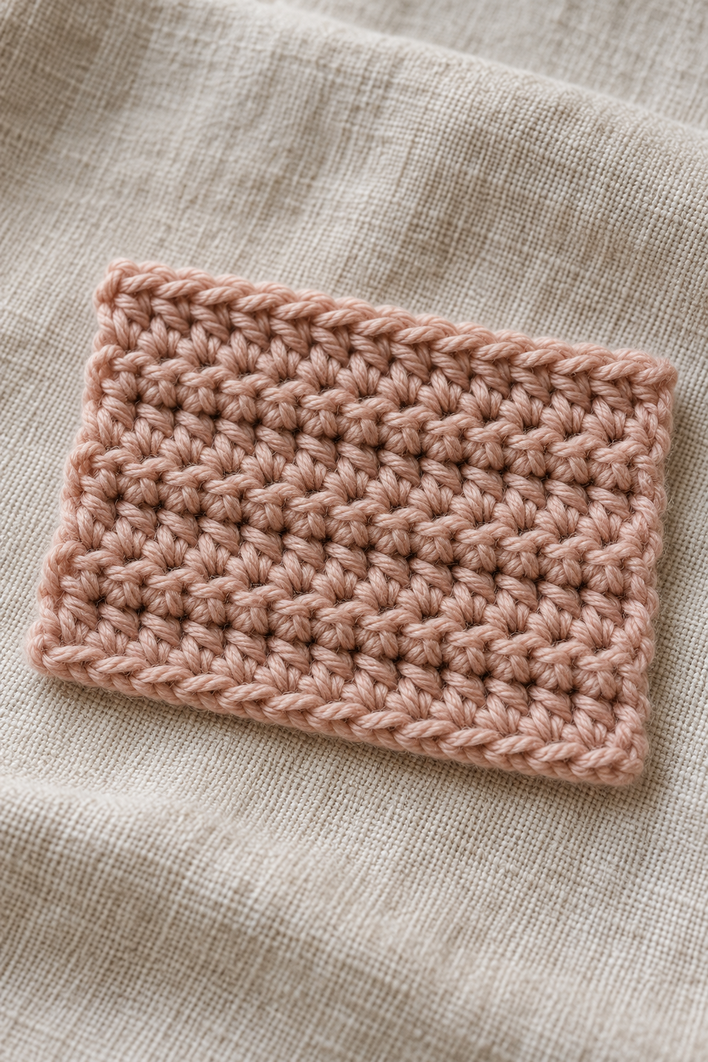 Learn how to crochet for beginners with a neat swatch and foundation edge