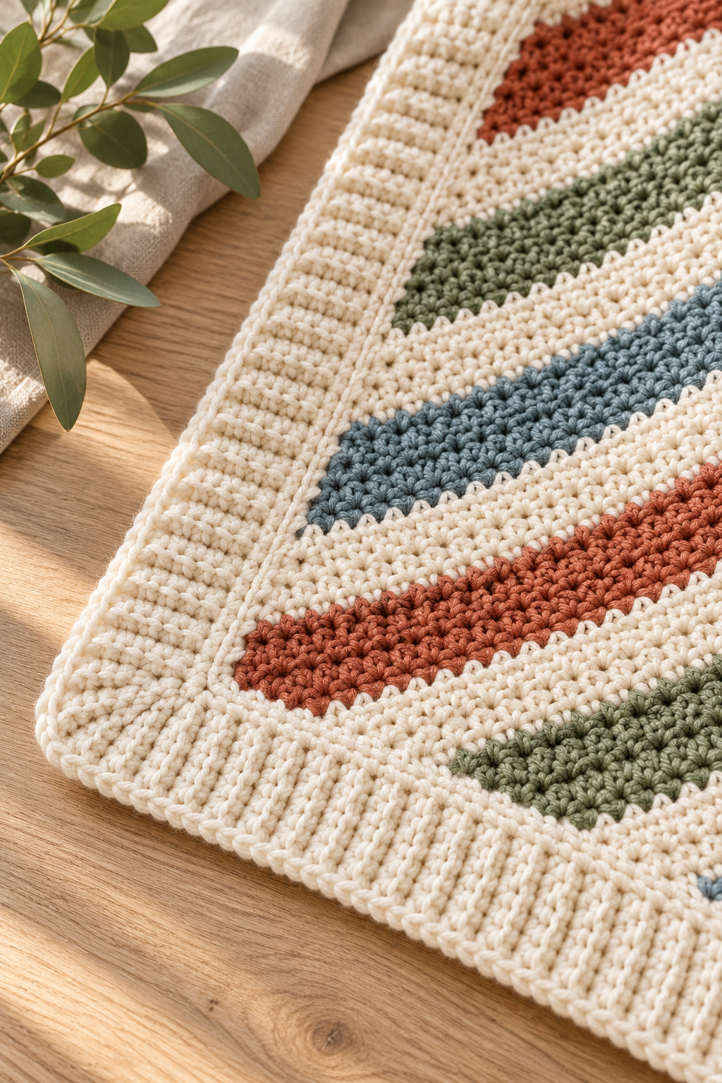 mjs signature blanket crochet pattern ribbed border