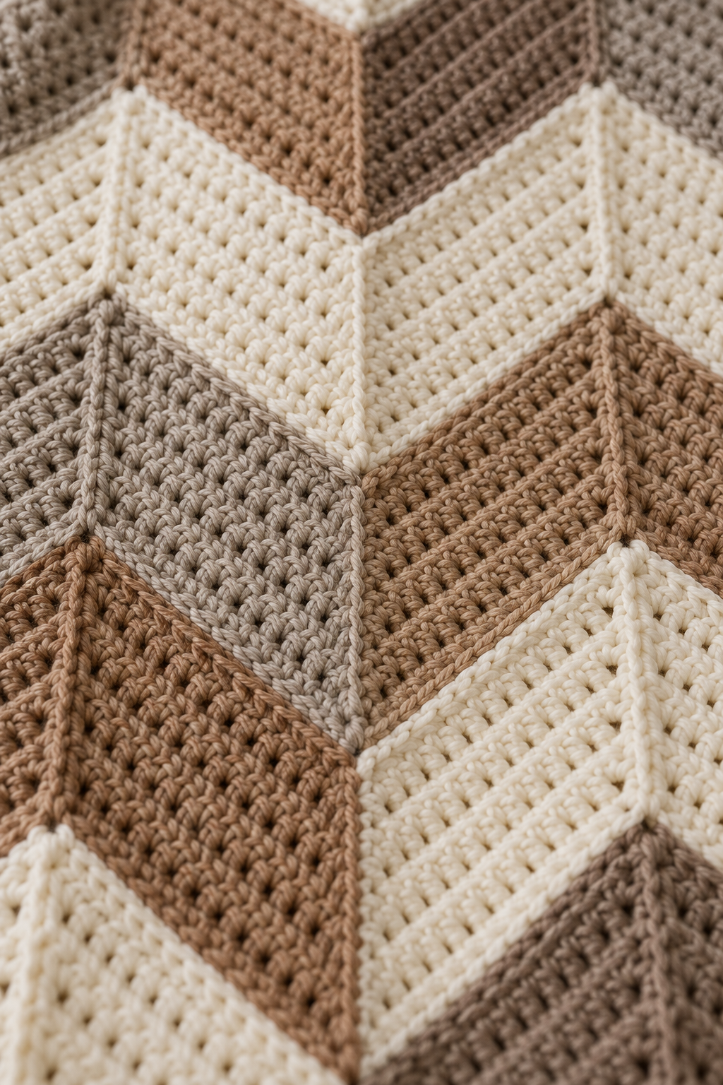 Modern herringbone baby blanket squares