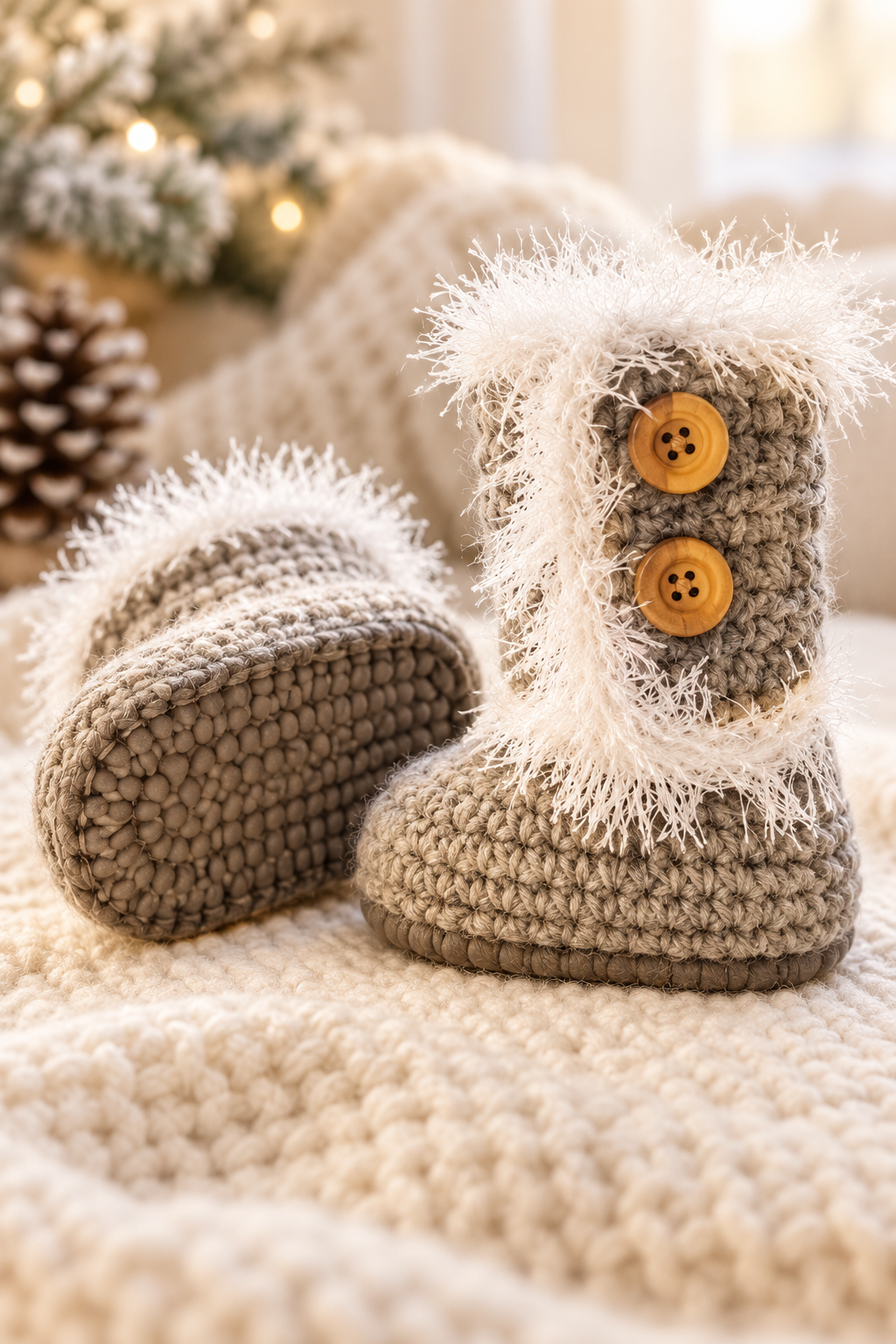 toddler furry boots crochet pattern detail 2