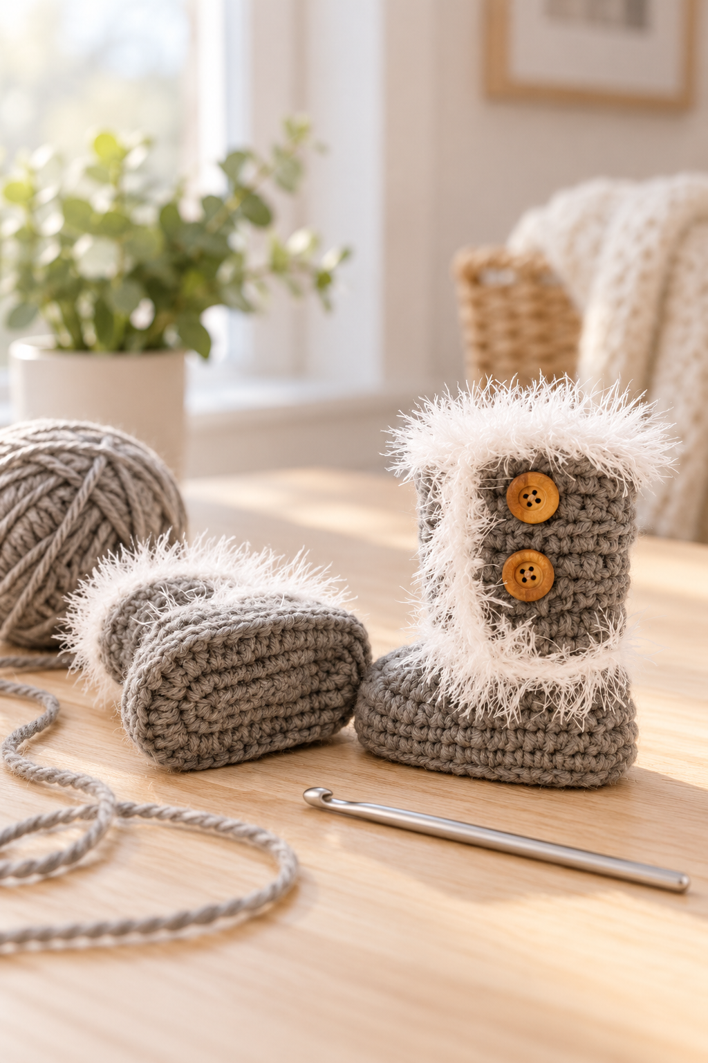 toddler furry boots crochet pattern detail 3