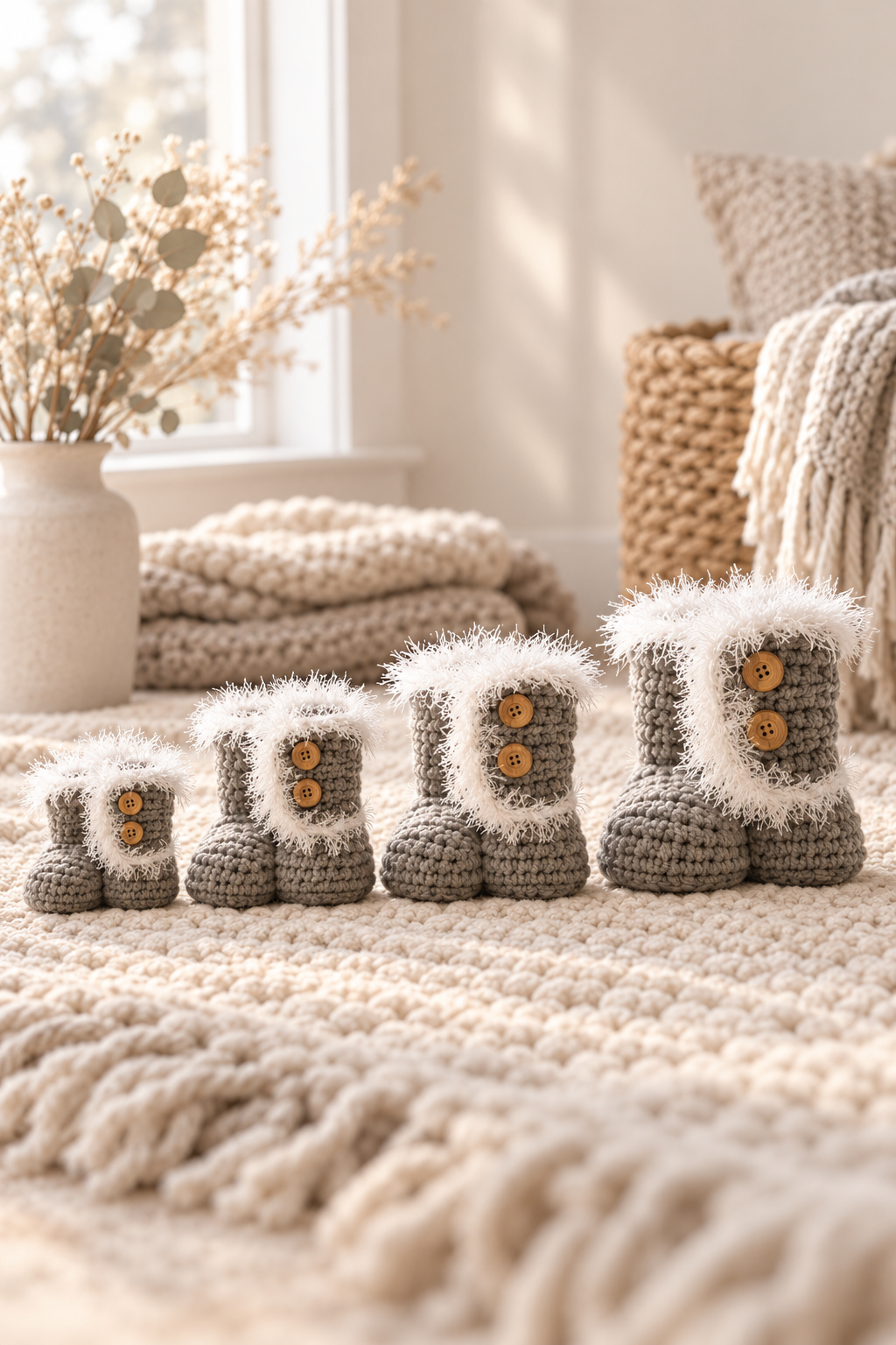 toddler furry boots crochet pattern detail 4