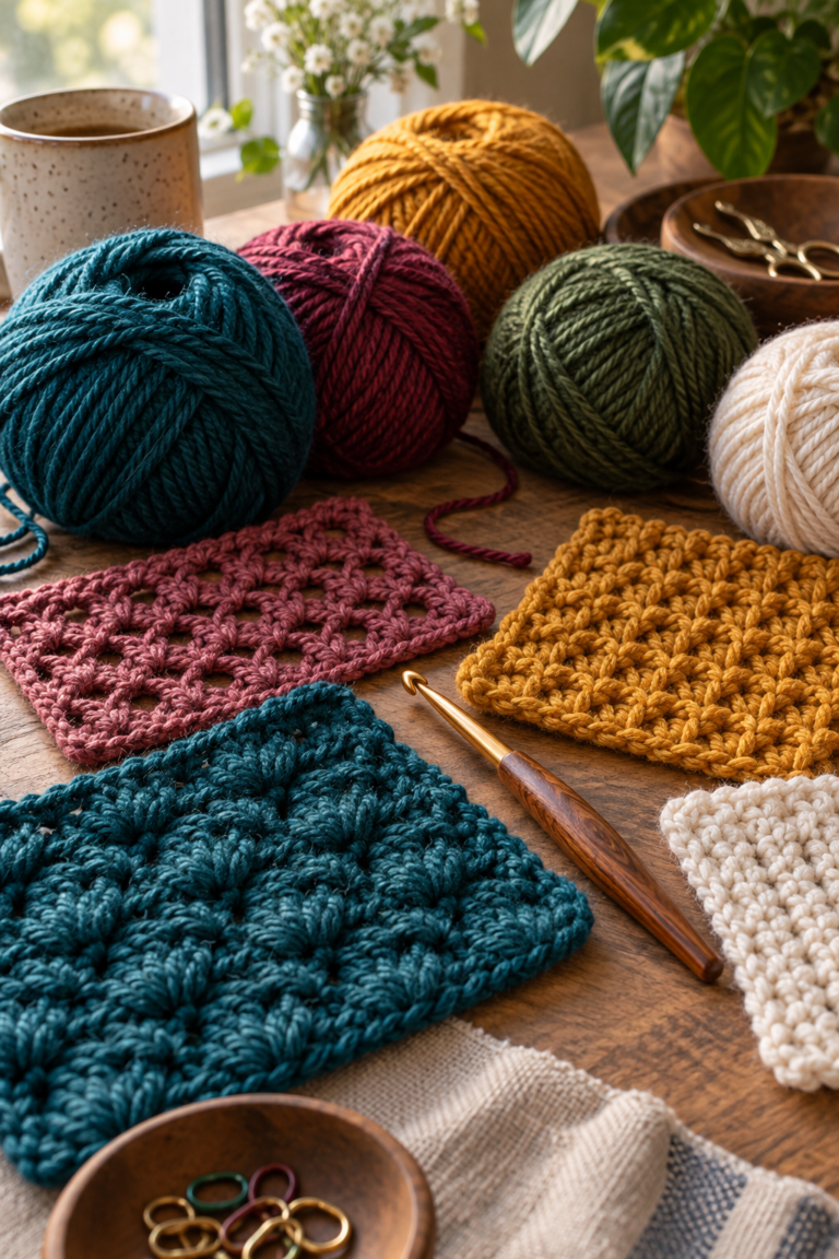 Crochet tips and tricks with yarn and hook