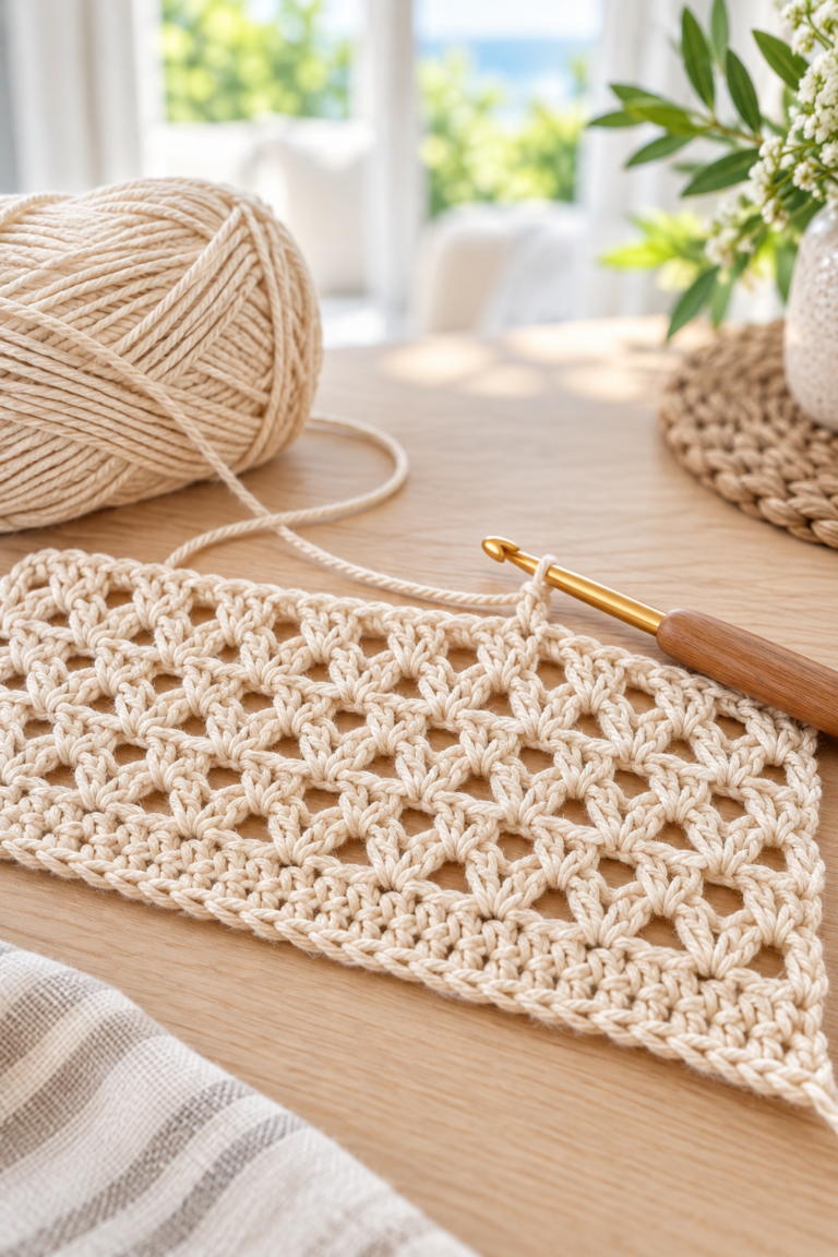 V-stitch summer cardigan in soft daylight