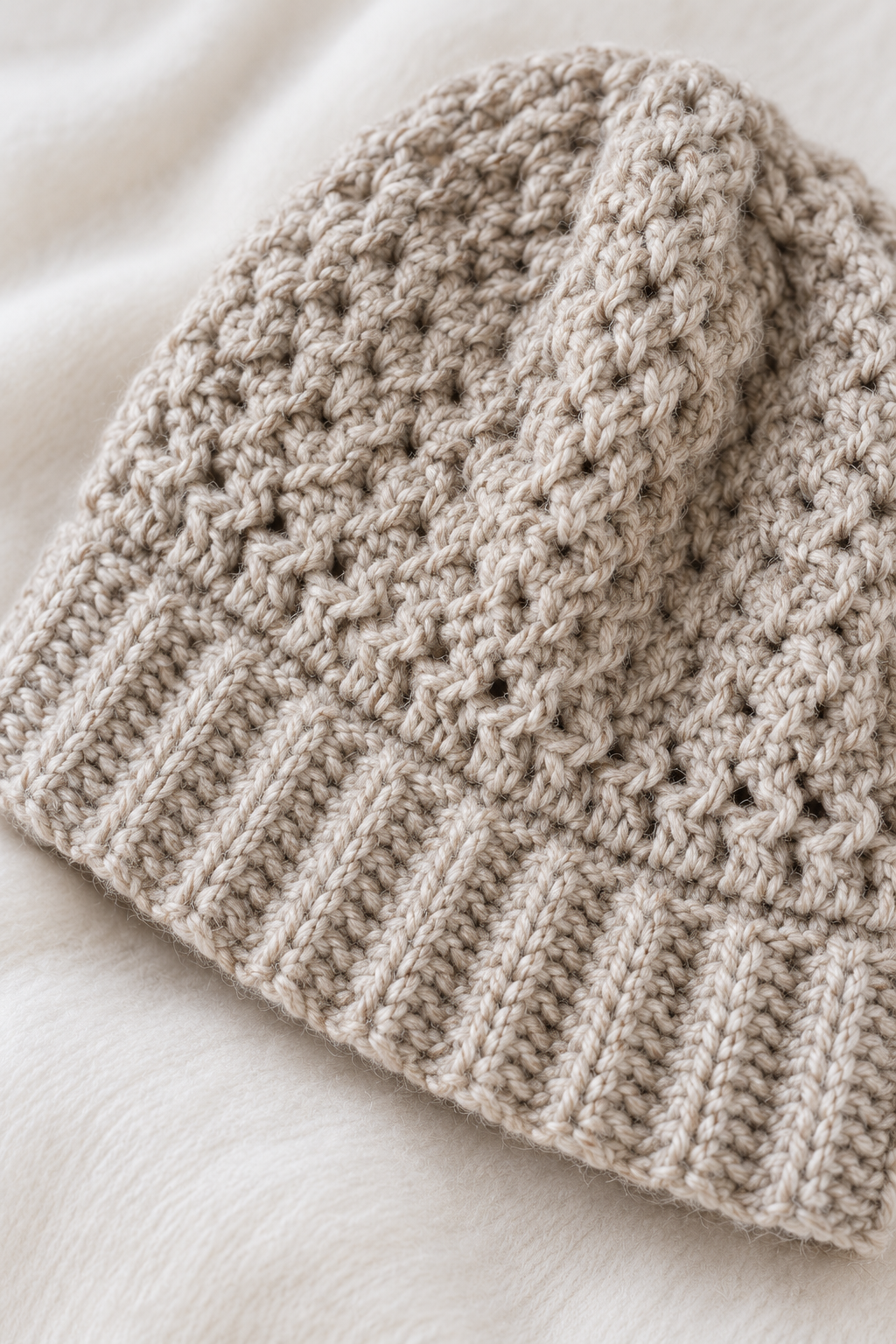 Winter hat crochet pattern editorial detail