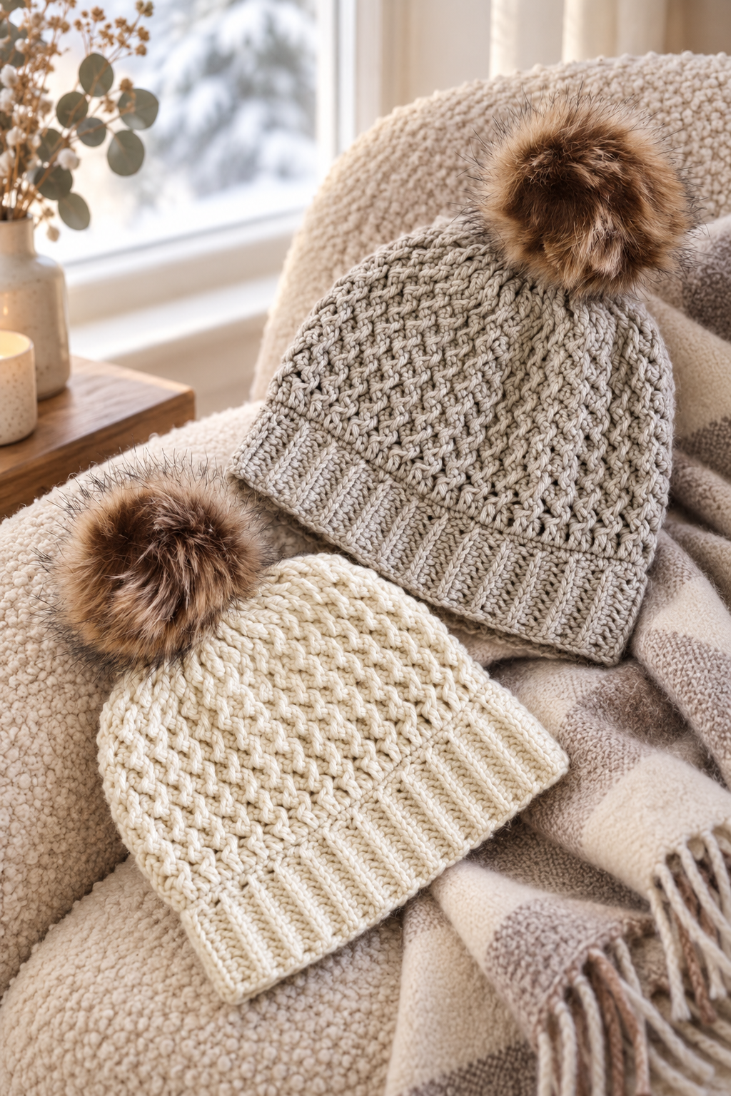 Winter hat crochet pattern editorial detail